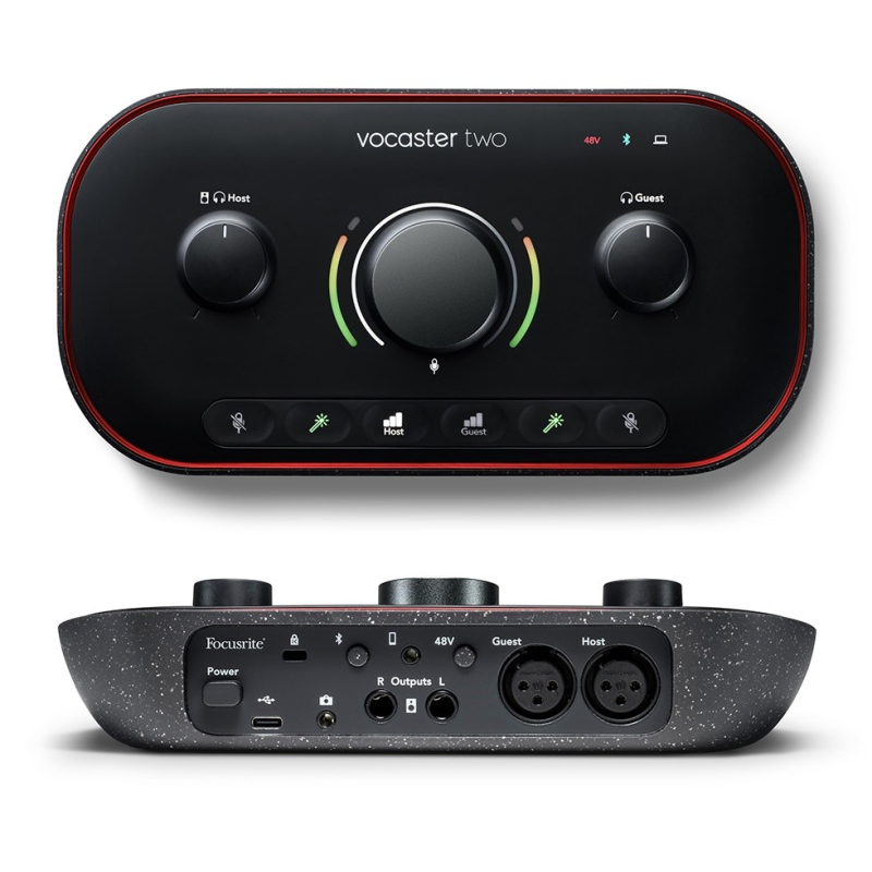  focusrite vocaster two usb-c podcasting audio interface